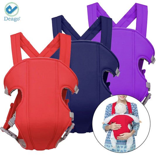 Newborn Infant Baby Carrier Carry-On Front and Back Breathable Baby Backpack Carriers Wrap (Up to 33Lbs)