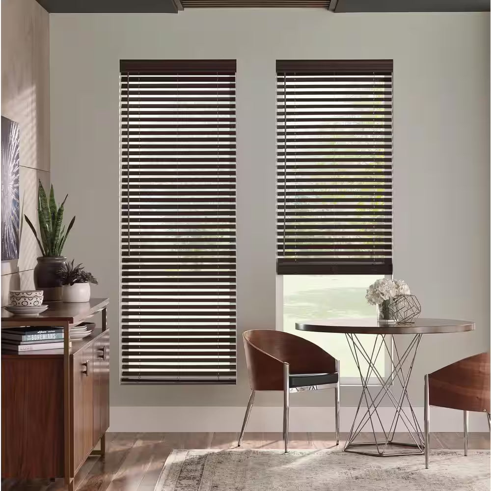 Cordless 2 In. Faux Wood Blinds