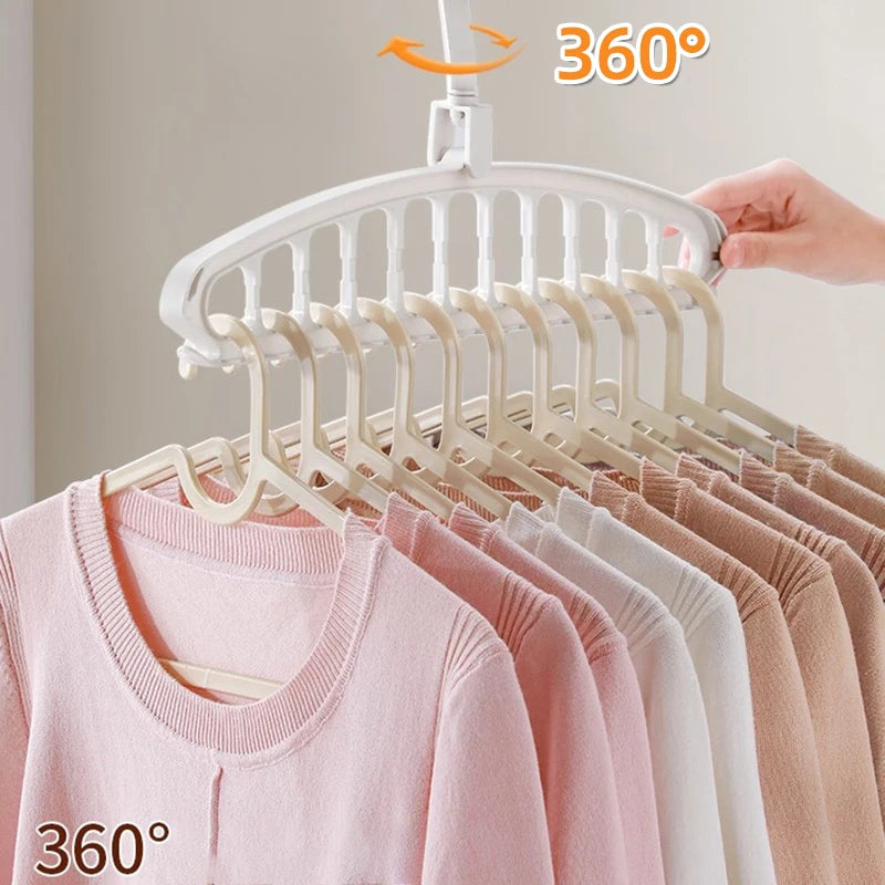 Space-Saving Multi-Port Clothes Hanger Closet Organizer – Plastic Scarf Storage Hanger