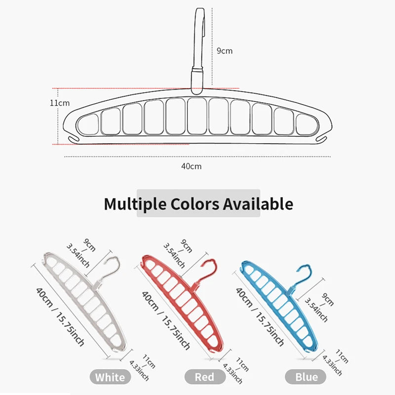 Space-Saving Multi-Port Clothes Hanger Closet Organizer – Plastic Scarf Storage Hanger