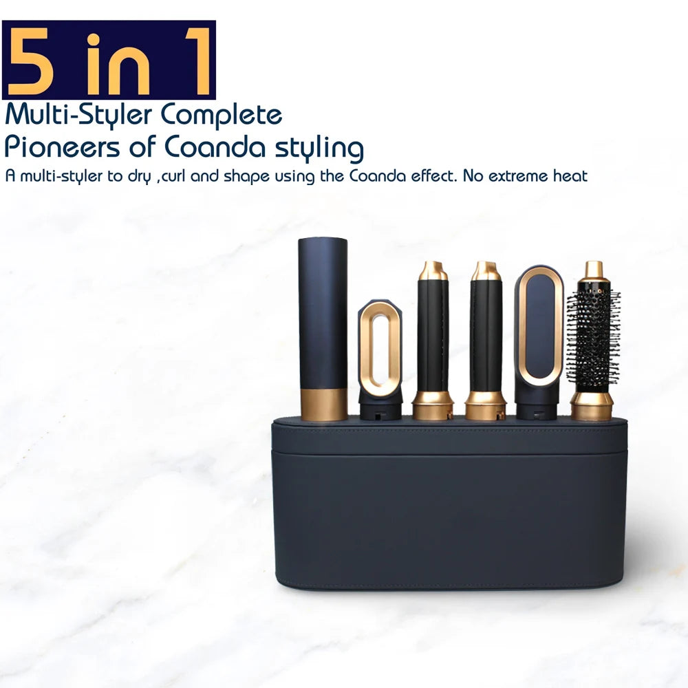 New Hair Dryer Multi Hair Styler 5 In1 Curling Iron Hair Straightener with Hair Brush Hairdryer for Hair Dryer Hair Multi Styler