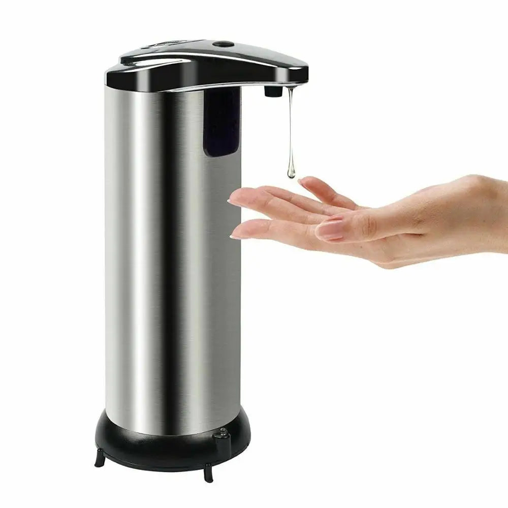 250ML Stainless Steel Automatic Soap Dispenser - Handsfree Touchless IR Sensor