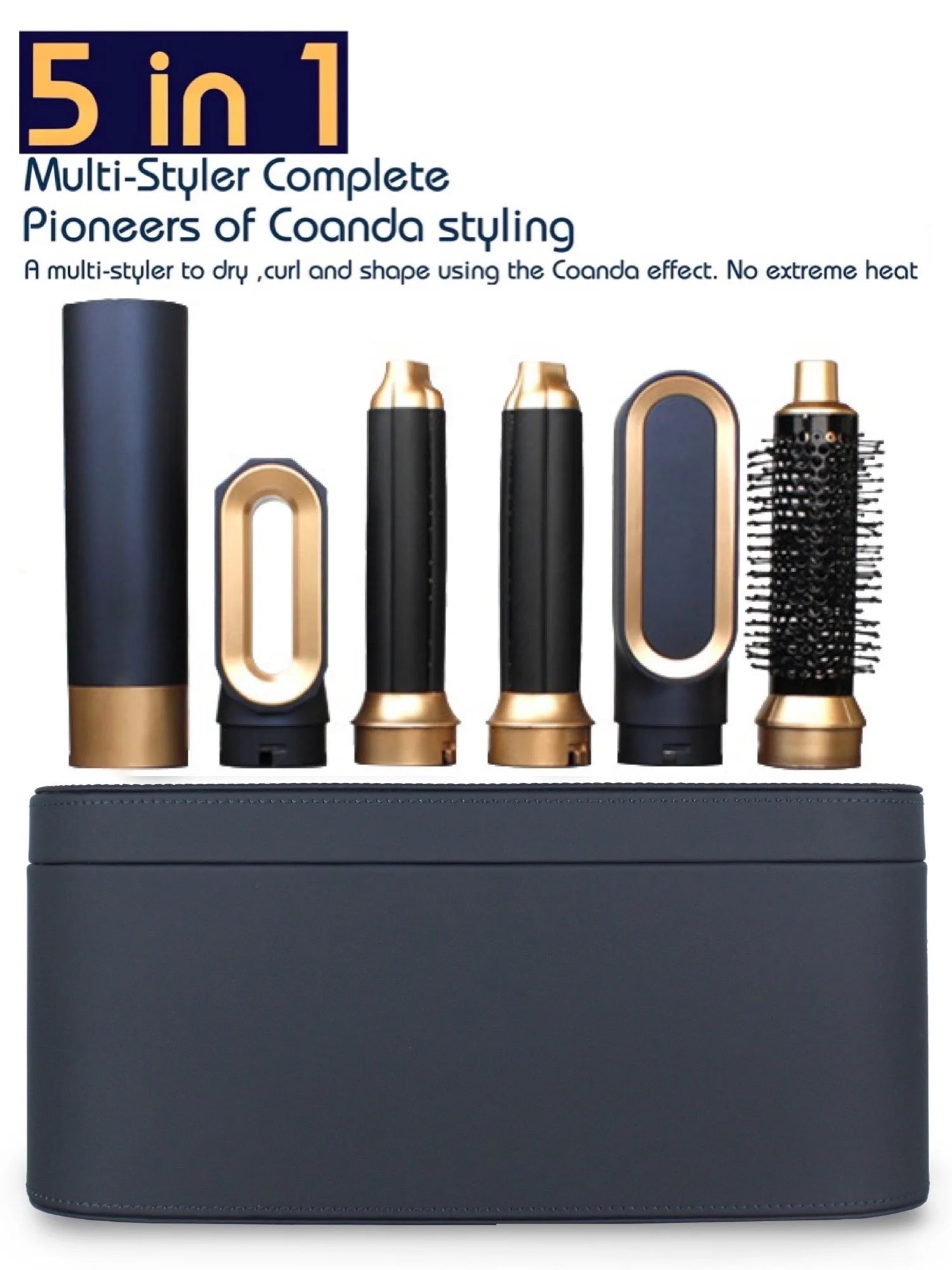 New Hair Dryer Multi Hair Styler 5 In1 Curling Iron Hair Straightener with Hair Brush Hairdryer for Hair Dryer Hair Multi Styler