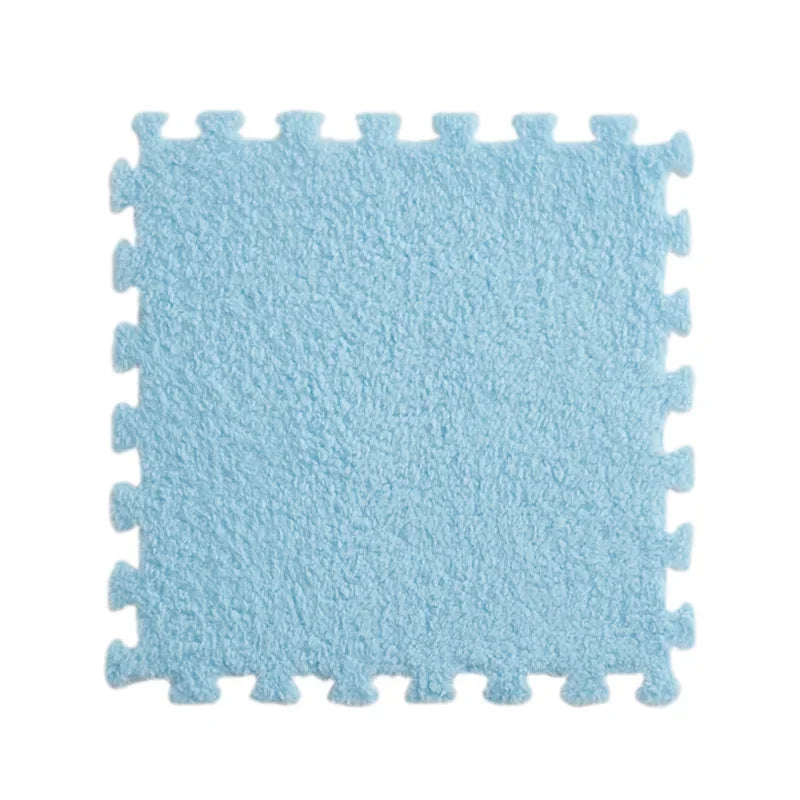 Fluffy Children'S Plush Puzzle Foam Floor Mat